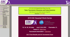 Desktop Screenshot of ibcbaseball.com