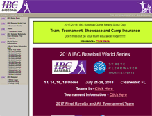 Tablet Screenshot of ibcbaseball.com